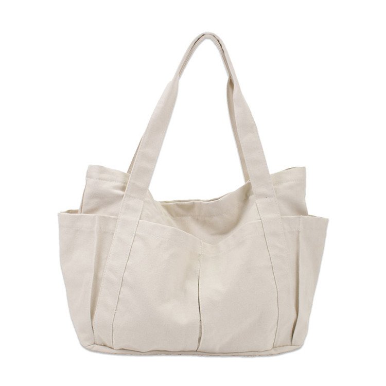 16 OZ Soft Cotton Pocket Shopping Carry Bag