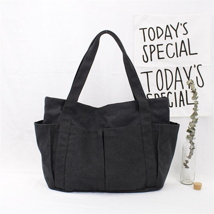 16 OZ Soft Cotton Pocket Shopping Carry Bag