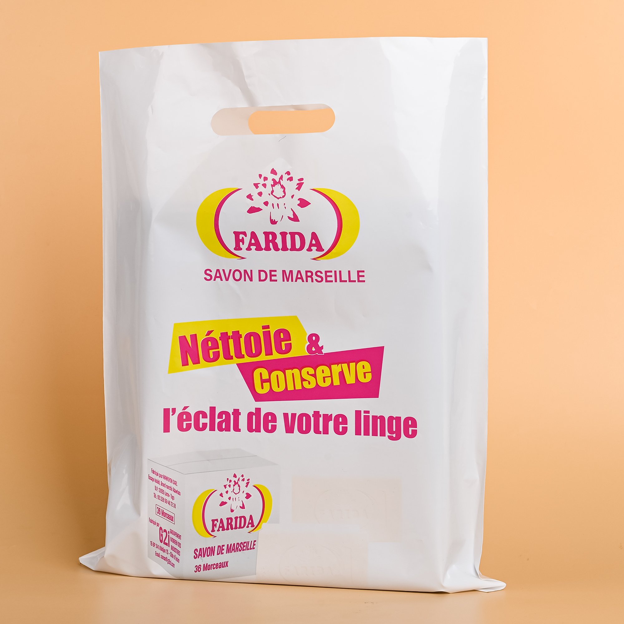 Custom Design Logo Die Cut Handle Bags PE Plastic Shopping Bag