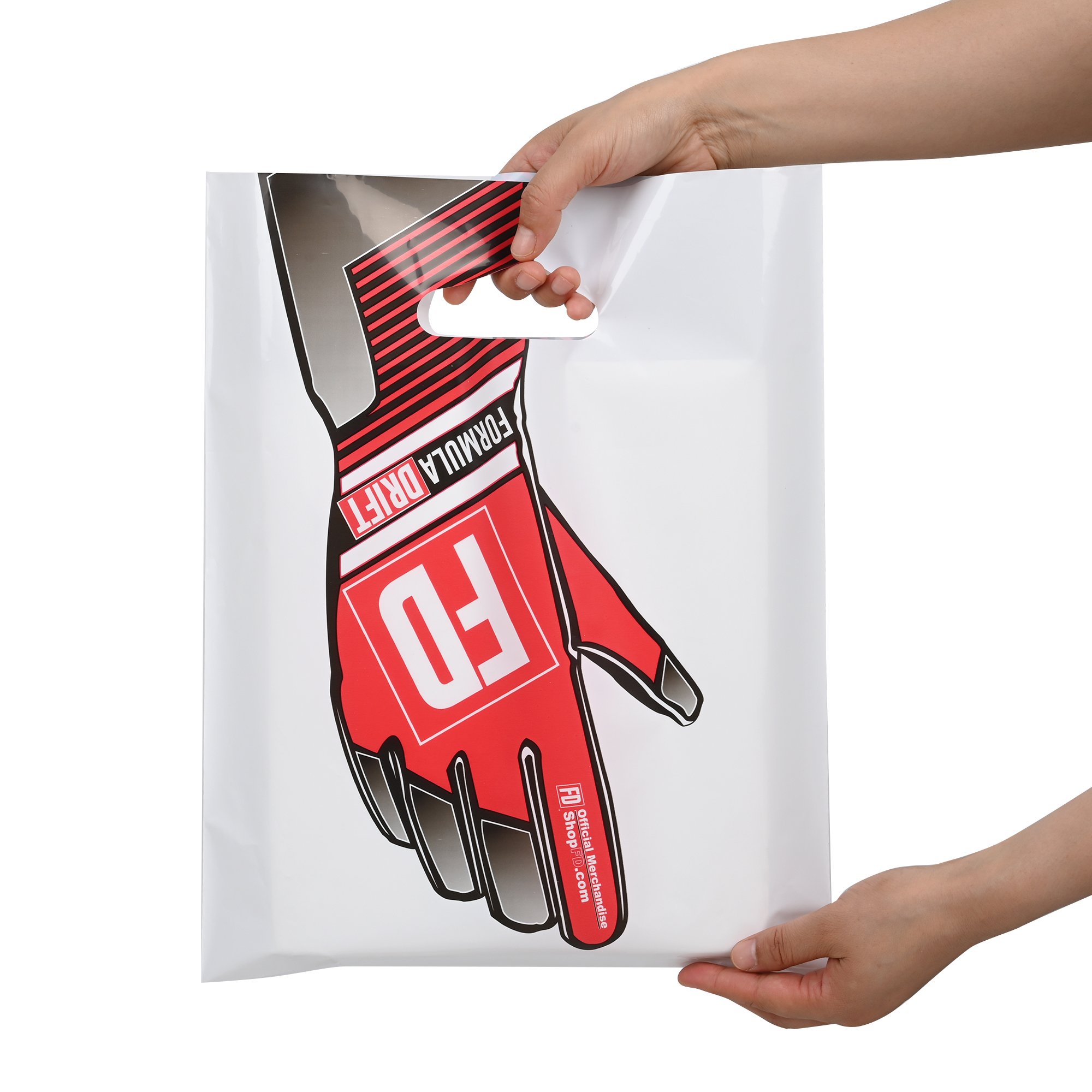 Custom Design Logo Die Cut Handle Bags PE Plastic Shopping Bag