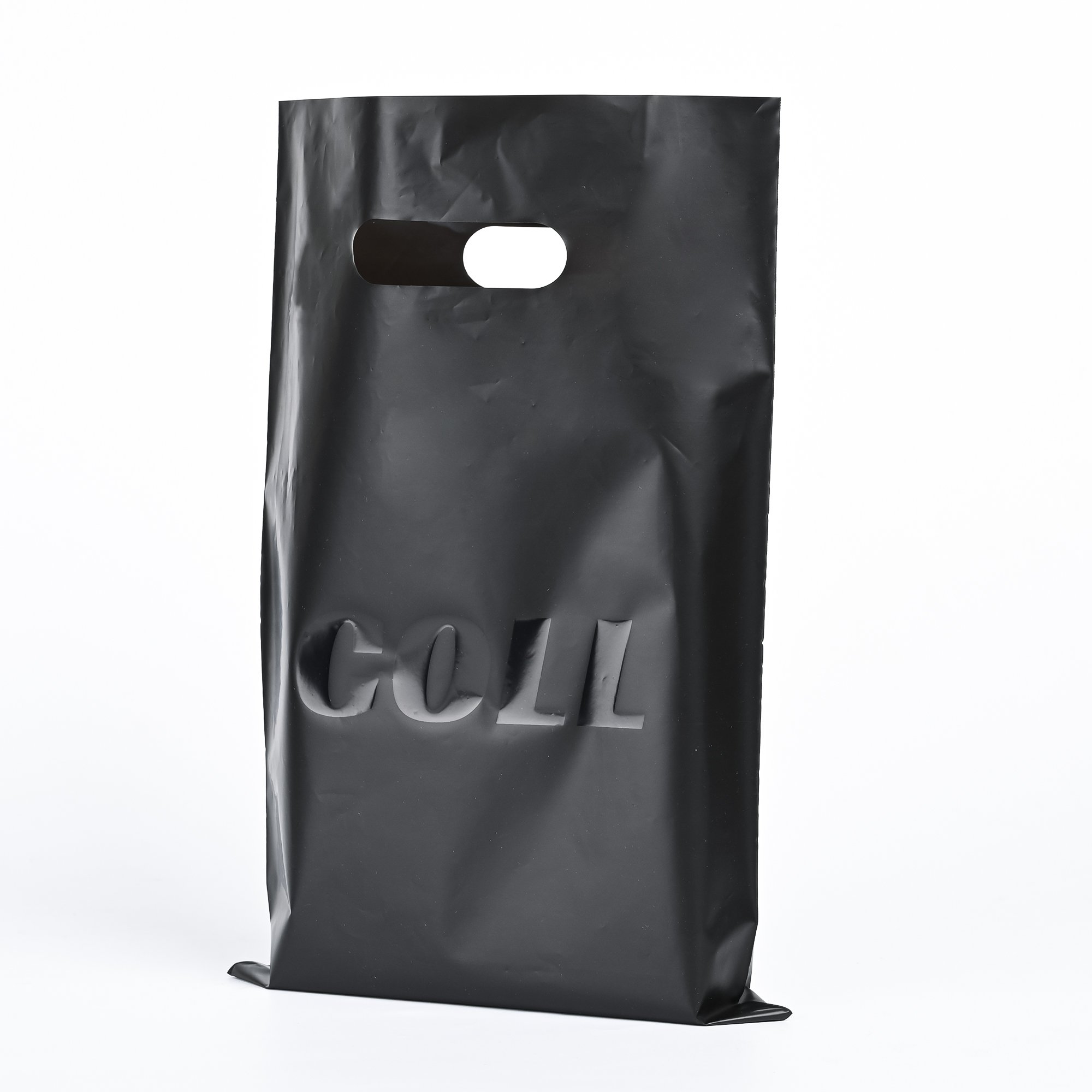 Custom Design Logo Die Cut Handle Bags PE Plastic Shopping Bag