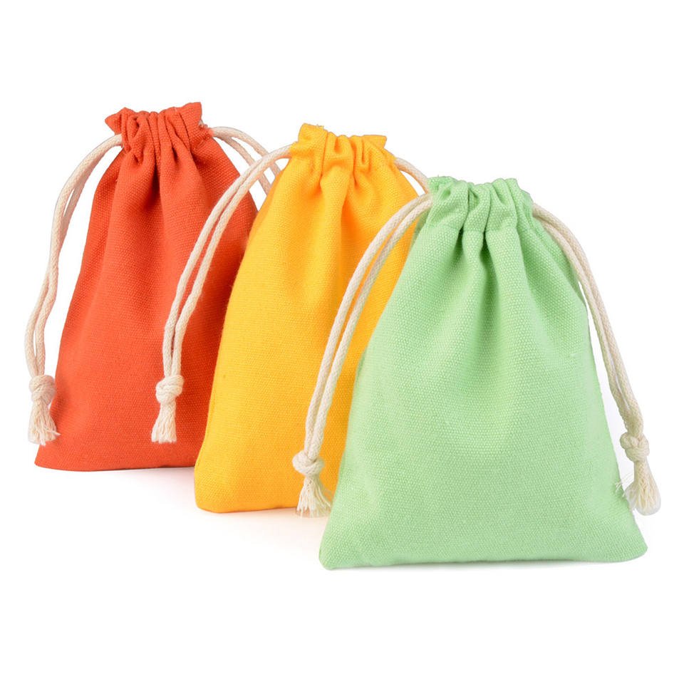 Wholesale BSCI Factory Jute Bags For Bottle Gifts Drawstring Beam Cotton Canvas Gunny Jute Bag Pouch