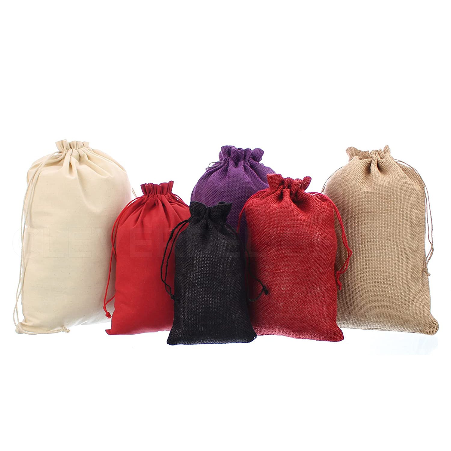 Wholesale BSCI Factory Jute Bags For Bottle Gifts Drawstring Beam Cotton Canvas Gunny Jute Bag Pouch