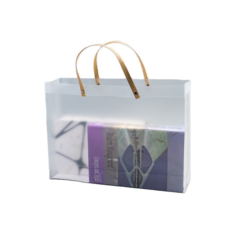 Wholesale waterproof clear shopping bag fashion transparent PVC tote bag