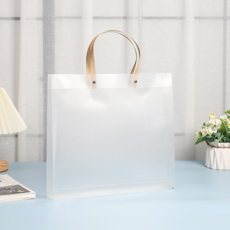 Wholesale waterproof clear shopping bag fashion transparent PVC tote bag