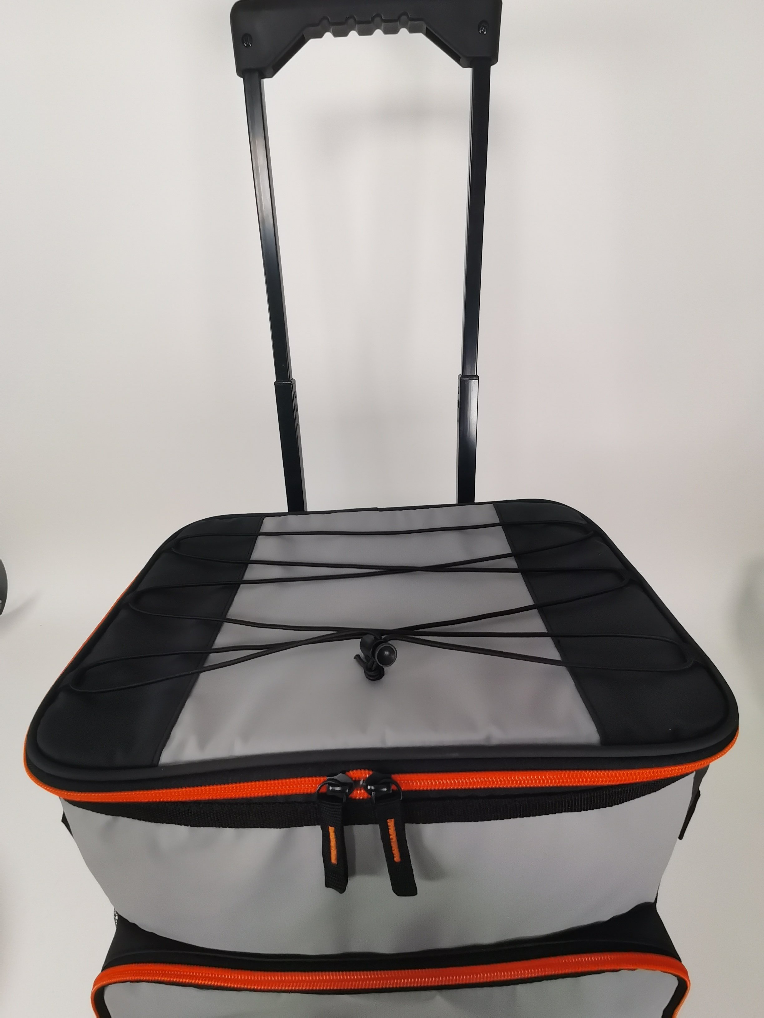 Custom Folding Casual Insulated Rolling Tarparlin Cooler Bag Shopping Picnic Trolley cooler bag
