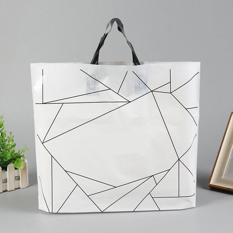 Shopping Bag Store Custom Store Plastic with Logo Hdpe Plastic for Clothing Reusable Plastic Printing Square Bottom Bag Accept