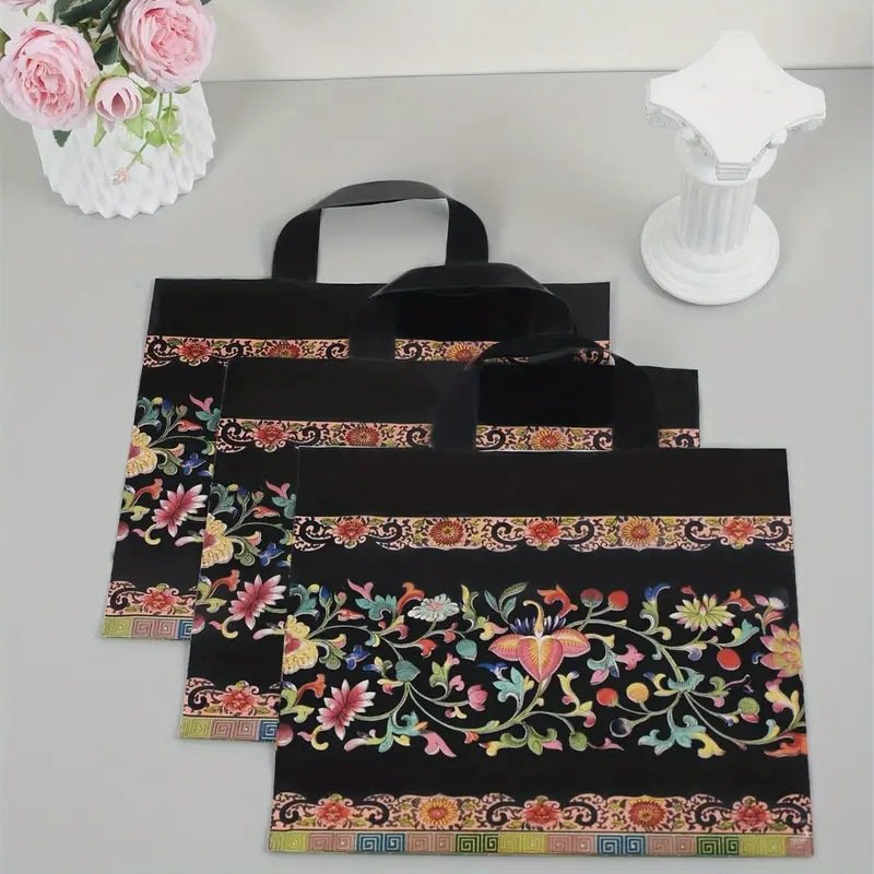 ODM OEM folding bag Canvas shopping bag Square Bottom HDPE Bag PET/PE Plastic Shopping Suit Packaging for Clothing with Handle