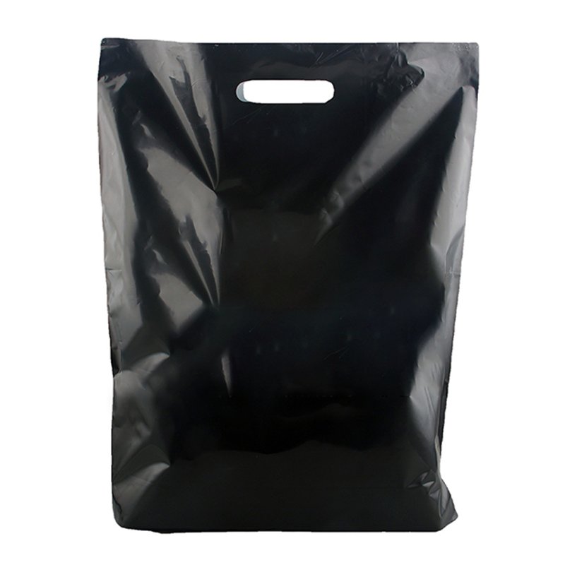 ES Custom Packaging Bag Printed Logo Personalized Ldpe Hdpe Merchandise Die Cut Plastic Shopping Bag With Handle