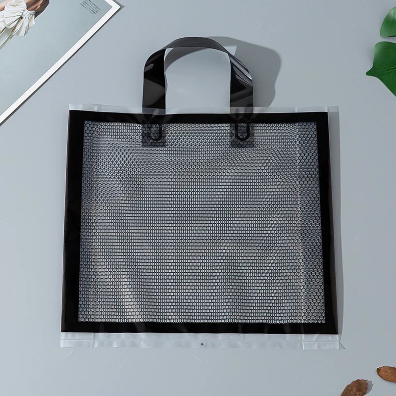 Chen Han Factory Wholesale Transparent Mesh Tote Bags Fashion Clothing Shop Shopping Bags for Packaging & Packaging Storage