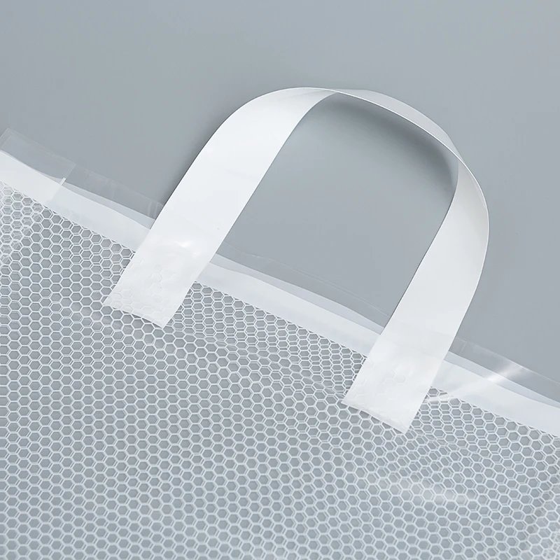 Chen Han Factory Wholesale Transparent Mesh Tote Bags Fashion Clothing Shop Shopping Bags for Packaging & Packaging Storage