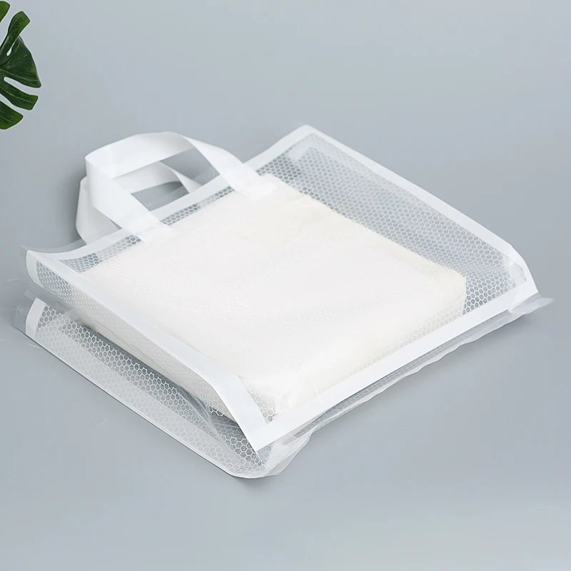 Chen Han Factory Wholesale Transparent Mesh Tote Bags Fashion Clothing Shop Shopping Bags for Packaging & Packaging Storage