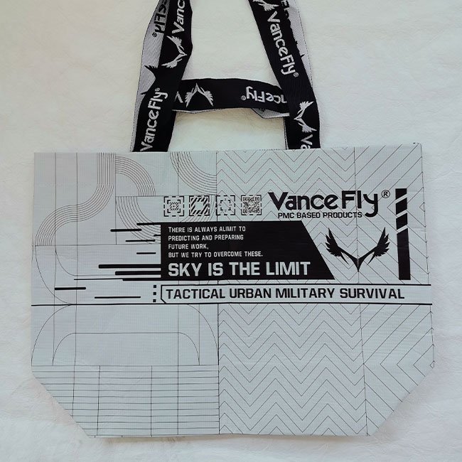 Popular new design Eco friendly large capacity waterproof RPET shopping bag