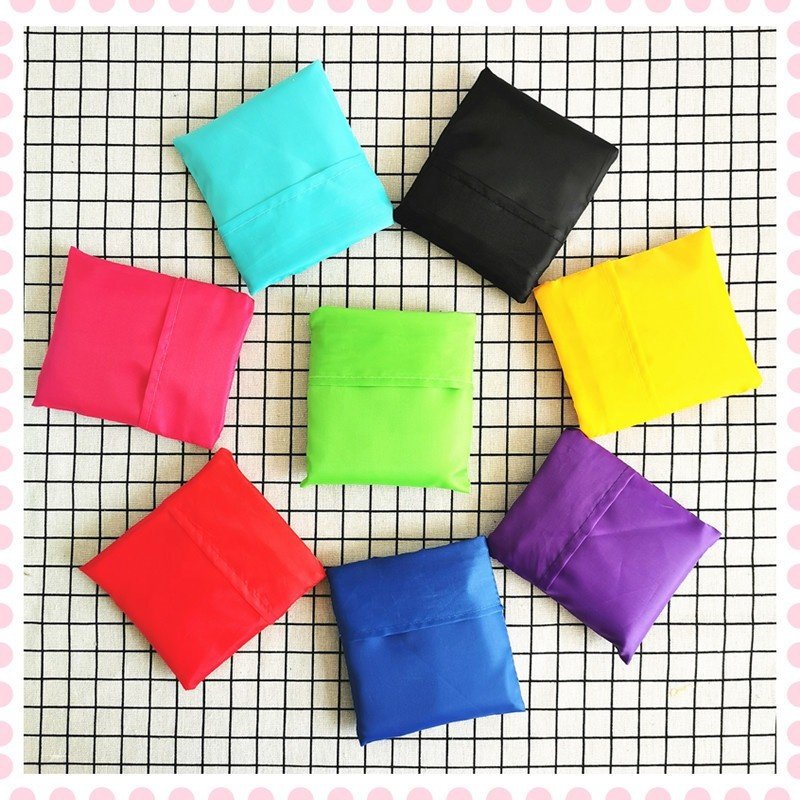 Wholesale Folding Eco Recycled Reusable Custom Portable Cloth Polyester Foldable Grocery Tote Shopping Bag