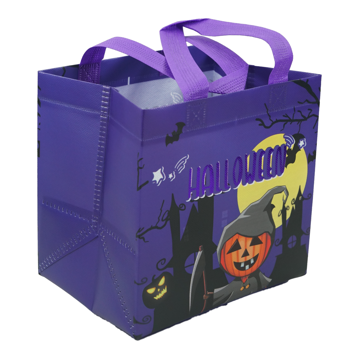 Reusable Halloween PP Laminated Full Printing Non Woven Shopping Bag Eco Friendly Recycle Grocery Bag