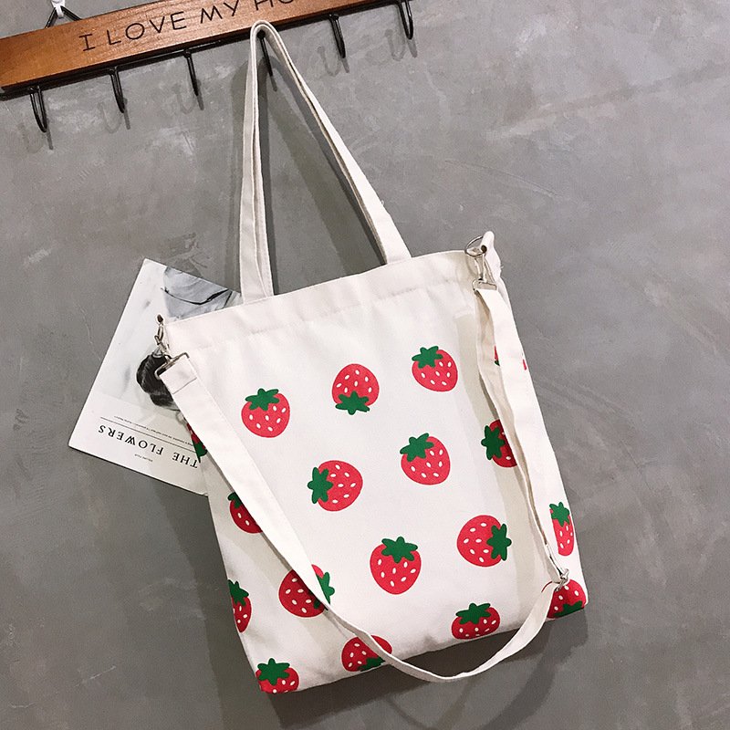 New fashion printing custom canvas tote bag women large capacity student cloth bag