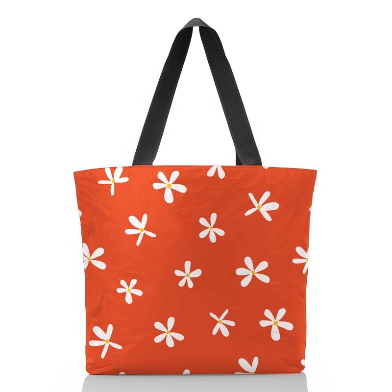 High Quality Custom Extends Women'S Shopping Tote Bag Tyvek Paper Travel Tote Bag Luxury Big Handbags