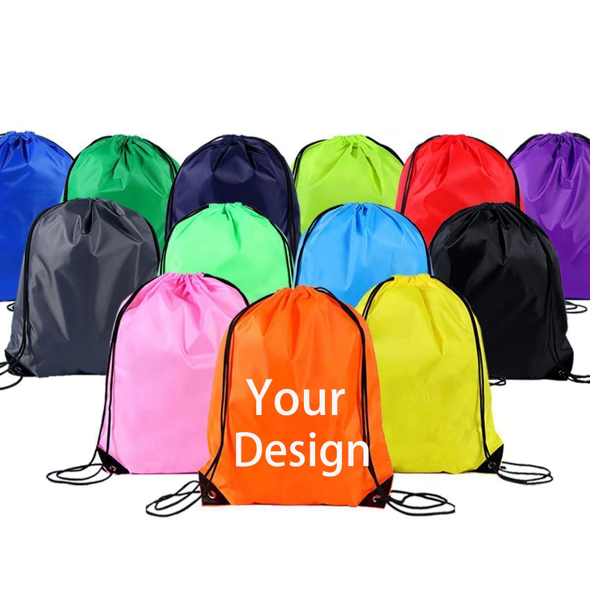 Professional draw string sack pack with logo designer drawstring bags custom string backpack