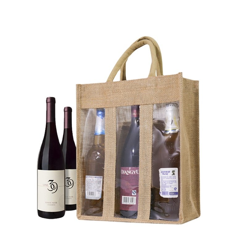 Online Shop Reusable Juco Shopping Bag, Custom Logo Heavy Duty Jute Shopping Bag Market Tote Bag with Cotton Handle
