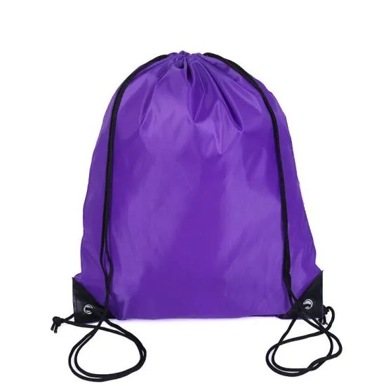 Hot Sale Custom Drawstring Polyester Backpack Shopping Bags Portable and Reusable for Outdoor Use Durable Silk Material