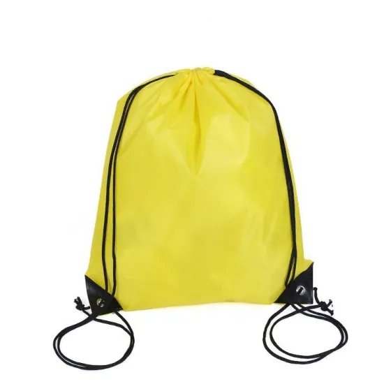 Hot Sale Custom Drawstring Polyester Backpack Shopping Bags Portable and Reusable for Outdoor Use Durable Silk Material