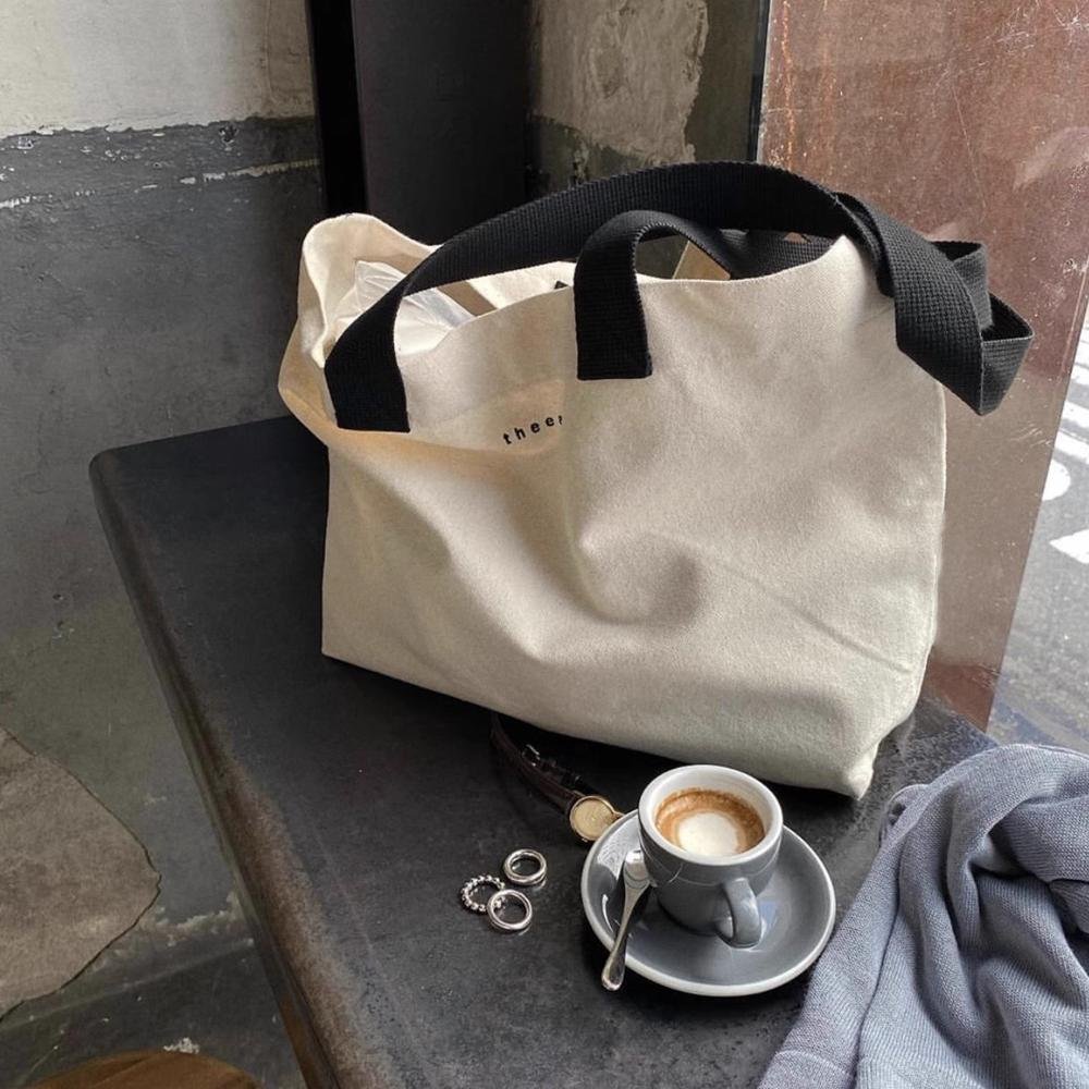 Direct Factory Price Customize Canvas Gentle Woman Letters Tote Casual Shopping Bag New Design Trendy for Women