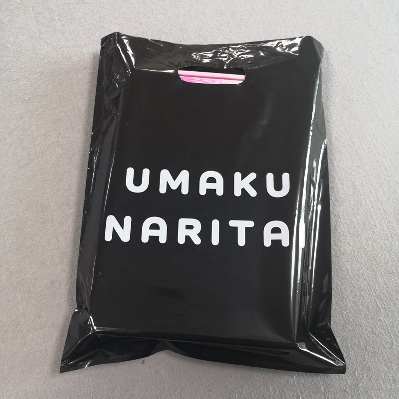 Custom Printed Logo Personalized PE ldpe Plastic Clothing Die Cut Shopping Tote Bags With Handle
