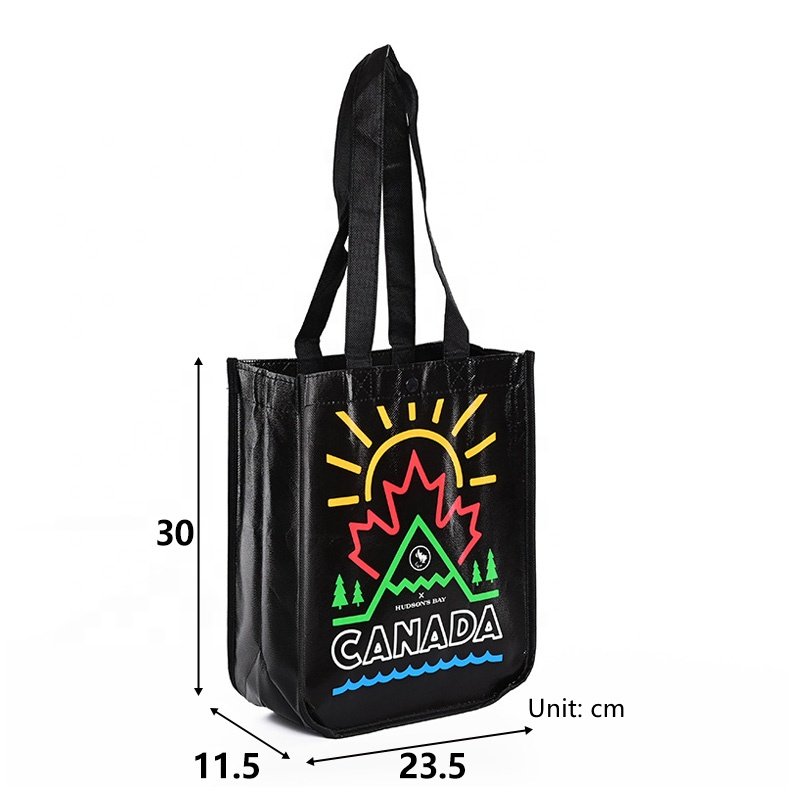 Custom Printing Recycled Non-woven Bag lulu lemon Round Corner Non Woven Shopping Bag