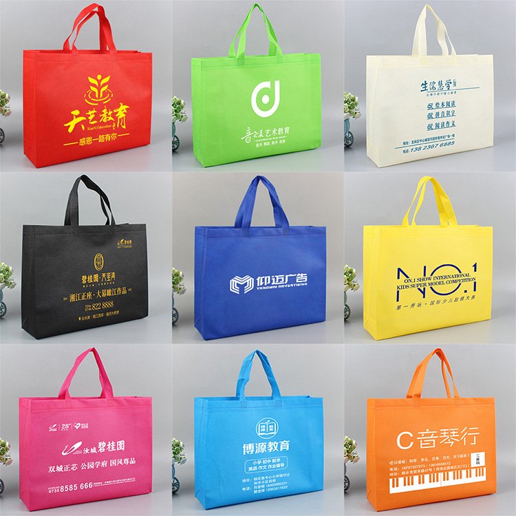 Grocery Shopping Bag Custom Printed Recycle Reusable holographic silver PP Non Woven tote Shopping Gift Bag with letter logo