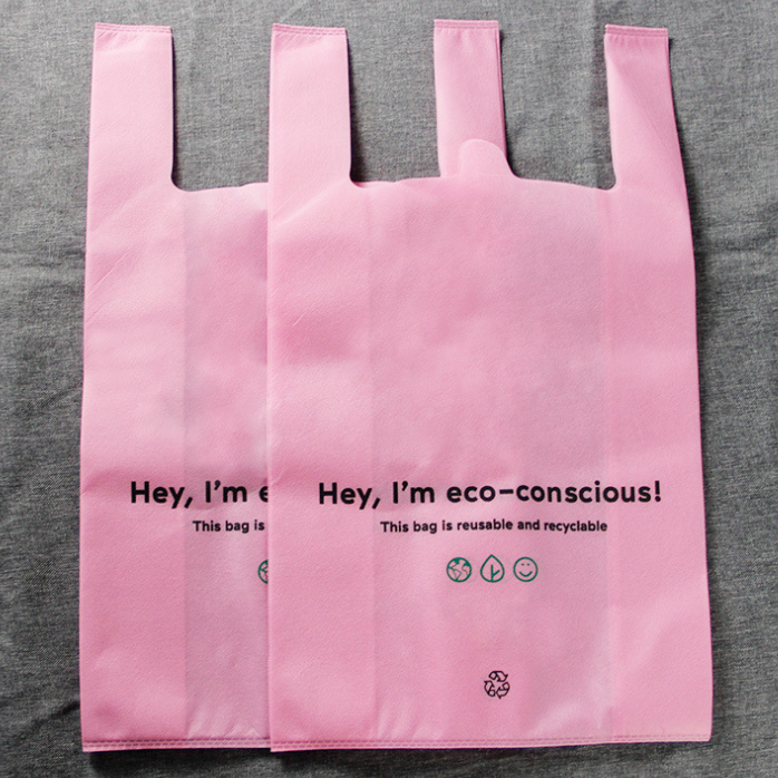 manufacturers of eco - friendly non-woven vest bags portable color non-woven bags shopping vest bags in supermarkets