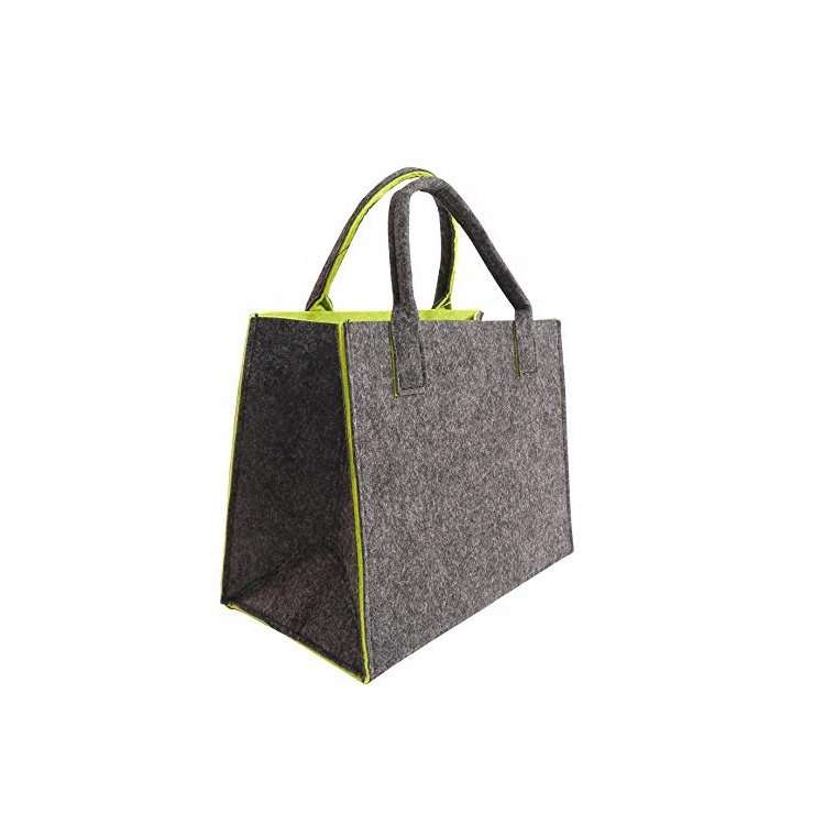 Custom Logo Eco-Friendly Casual Large Capacity Felt Tote Women Felt Bag Handbags Wool Felt Shopping Bag
