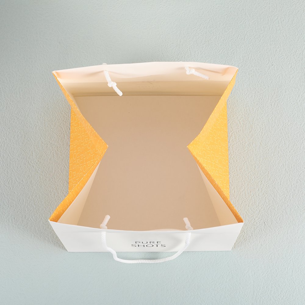 Custom printed logo white paper kraft shopping bag wholesale paper shopping bag for sale