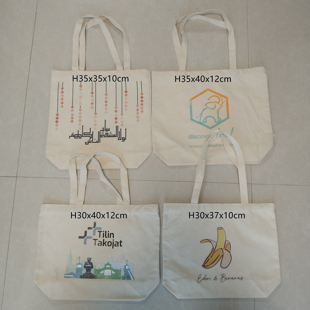 High-Quality Organic Natural Canvas Tote Reusable Cotton Grocery High capacity Shopping Bag with LOGO