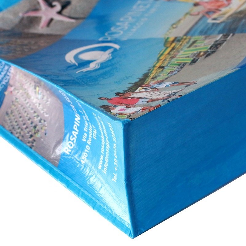 Wholesale Italy market custom printed eco friendly reusable recycled grocery laminated non-woven rpet tote shopping bag