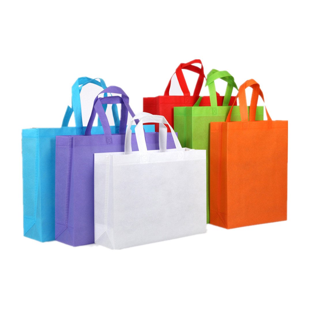 Custom Logo Printed Reusable Non-Woven Tote Shopping Bag Eco-Friendly Handled Bag for Gifts Promotions Packing Shipped Ningbo