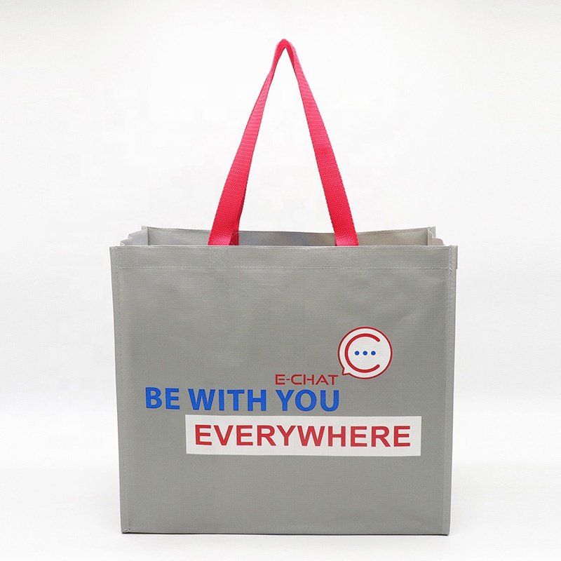 High Quality Eco Friendly Bopp Laminated PP Woven Bag Reusable Tote Shopping Bag With Custom Printed Logo