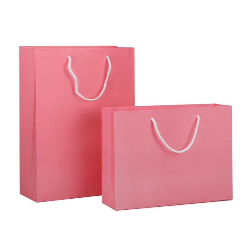 Custom Paper Packaging Shopping Bag for Gift with Rope Handle Printing Logo Wholesale Square Gift Shopping Paper Bag