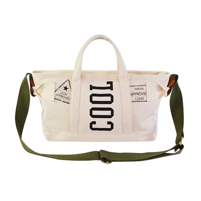 Factory sale Various Specifications Low Price Green Shopping Bag Sona Package Fashion design canvas tote bag with zipper