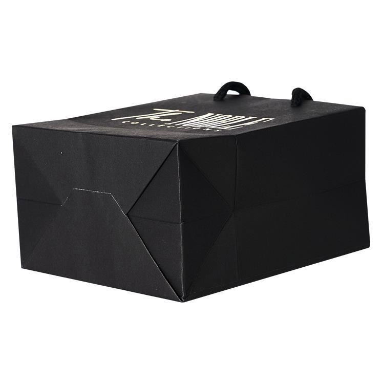 String tote black handles matte cosmetic shopping bags for gift pack school as giftbag