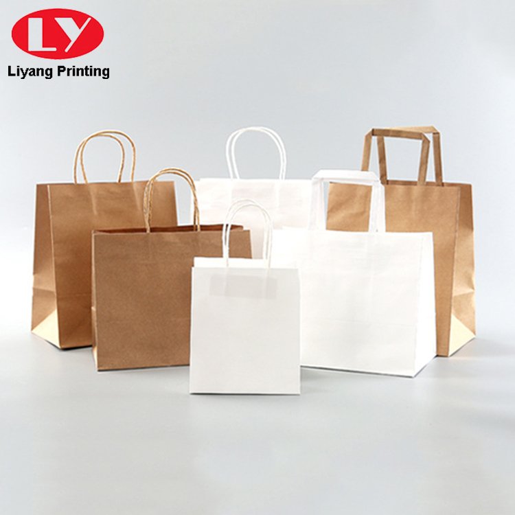 Simple Style High-end Custom Logo Kraft Paper Bag Clothing Packaging Paper Bag Cheap Factory Direct Sale