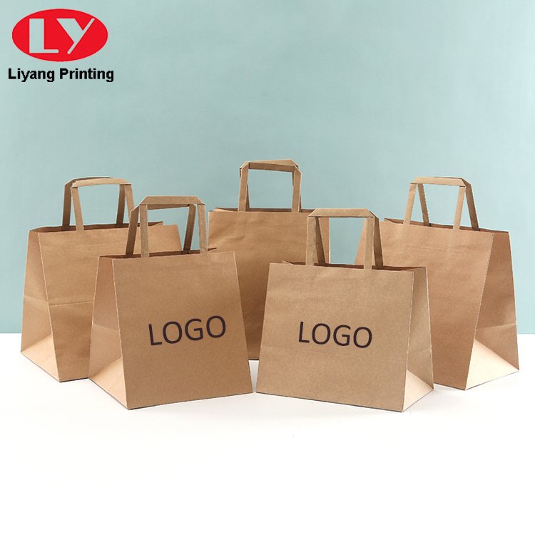 Simple Style High-end Custom Logo Kraft Paper Bag Clothing Packaging Paper Bag Cheap Factory Direct Sale