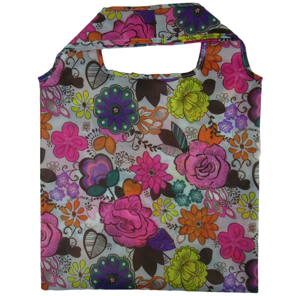 custom promotion gift bags reusable folding shopping bag 210D polyester shopping bag Eco Waterproof Grocery Compact Folding