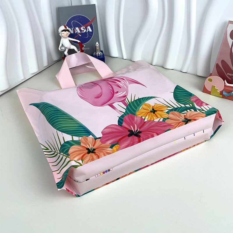Yiwu Factory Wholesale Plastic Fire Bird Fashion Handbag Heavy Shopping Bag for Clothing Store for Packaging Clothing Socks