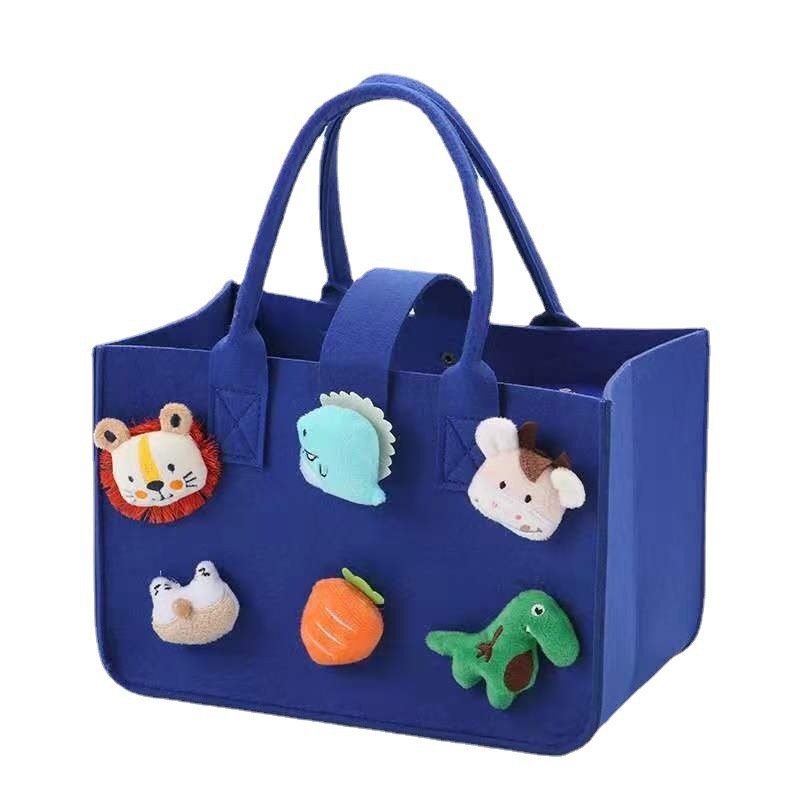 online shopping manufacturers kids toys eco-friendly custom logo small pink felt carry shopping tote gift bag