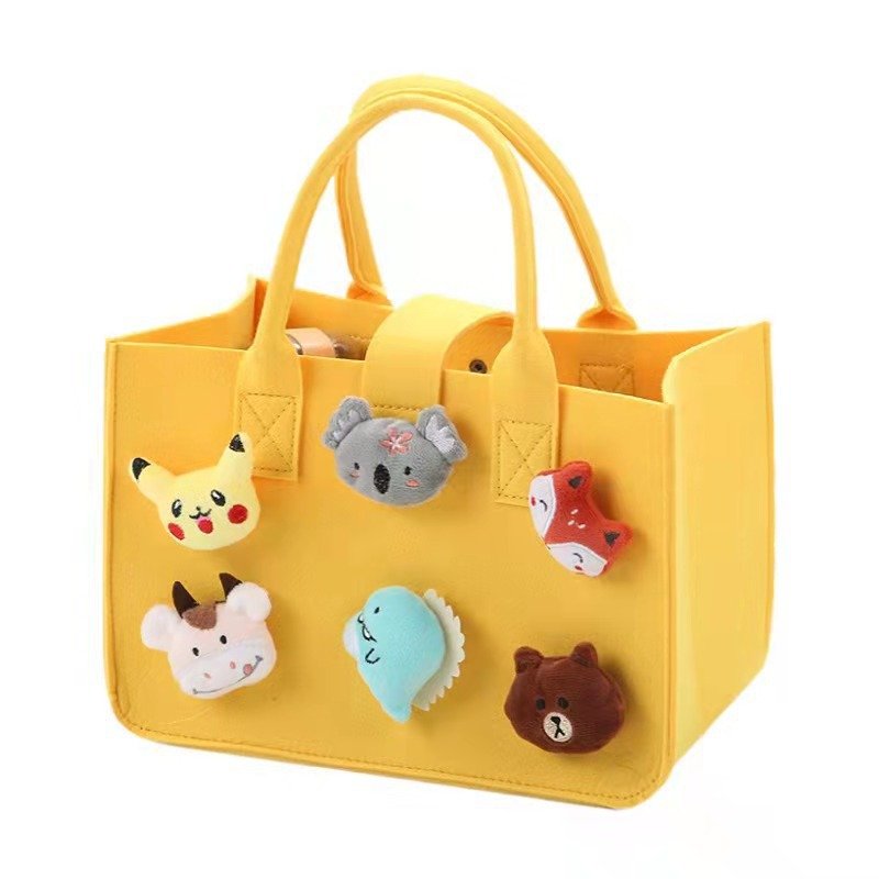 online shopping manufacturers kids toys eco-friendly custom logo small pink felt carry shopping tote gift bag