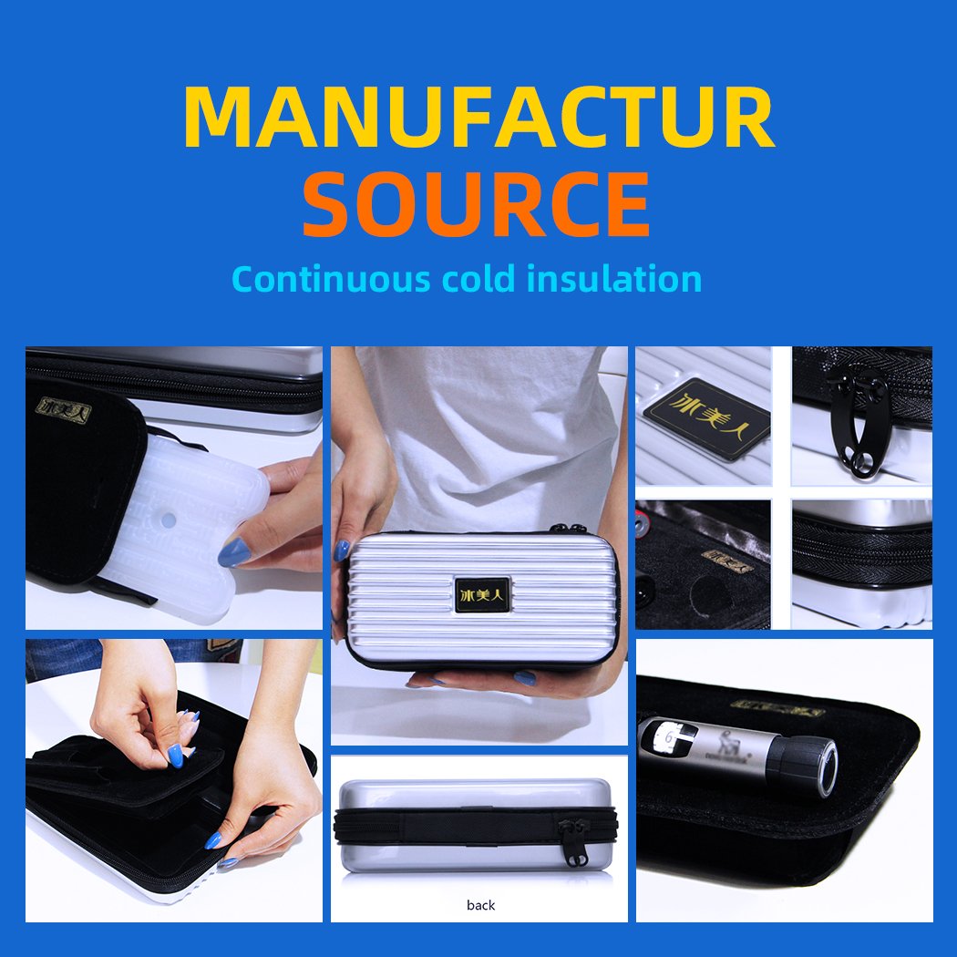Waterproof Portable Travel Tote Bag Diabetic Insulin and Medication Travel Cooler Bag with Reusable Ice Pack