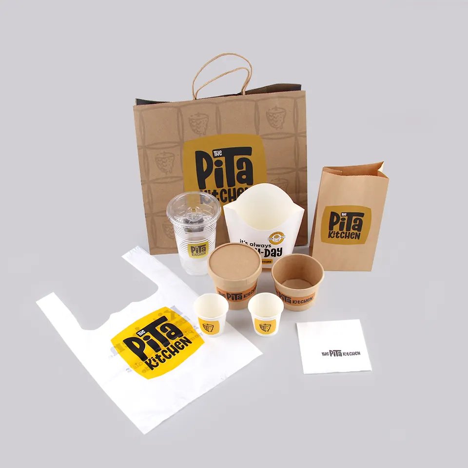 Wholesale Custom Logos Biodegradable Packaging Plastic Shopping Bag With T-shirt Handle