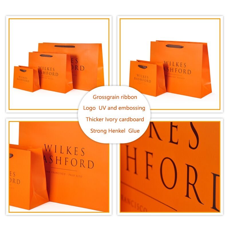 Wholesale Custom Your Own Logos Gift Ivory Cardboard Luxury Packaging Paper Shopping Bag Gift Clothes Bags With Handles