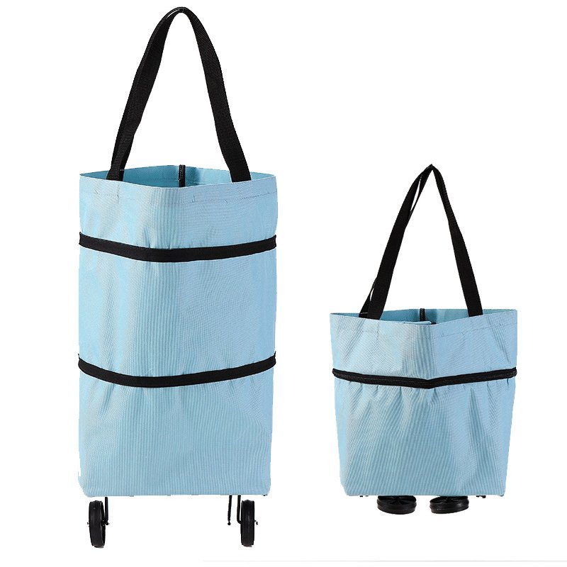 Household Portable Grocery Trolley Shopping Cart Bag Foldable Wheeled Supermarket Shopping Bag