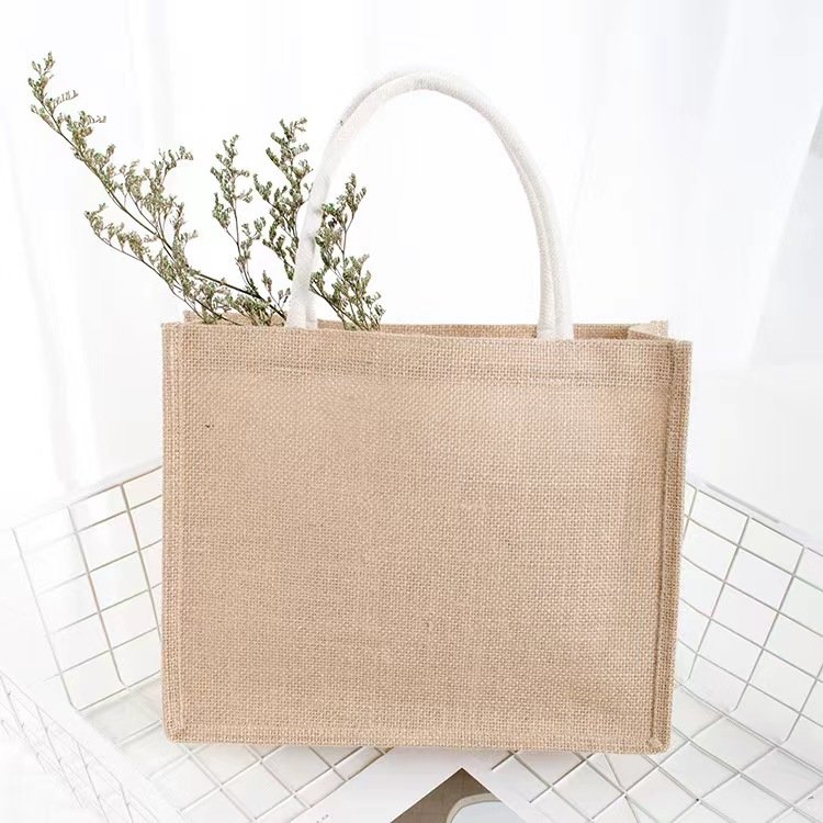 wholesale tote bags with custom printed logo jute shopping bag